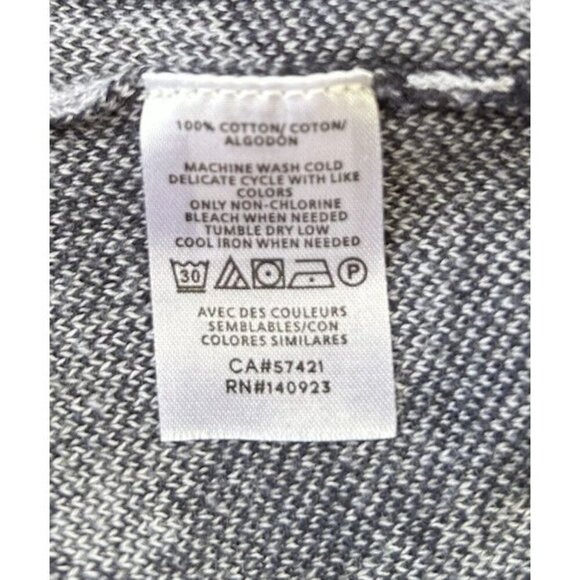 Loft Outlet Cardigan Crew Neck Sweater Womens Size Small Navy Knit Floral Cotton - Picture 7 of 7